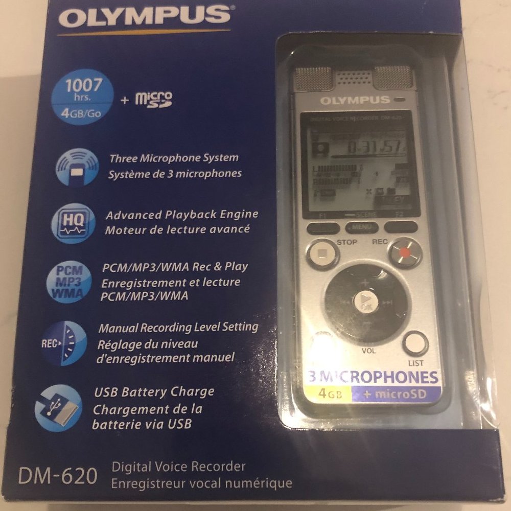 NWT OLYMPUS DM-620 DIGITAL VOICE RECORDER